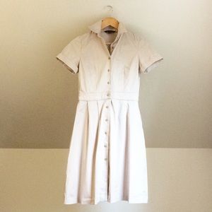SALE: Brooks Brothers Khaki Pleat Dress